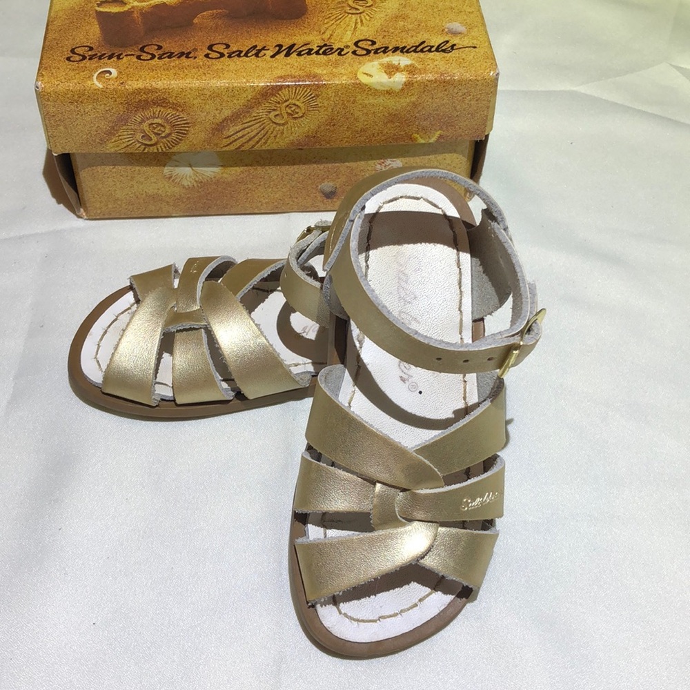 Gold Salt Water sandals